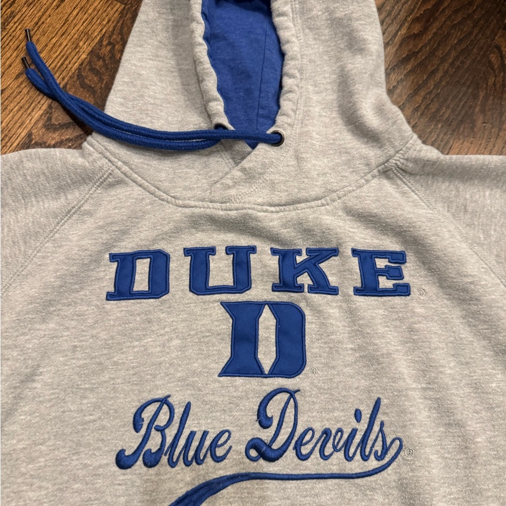 Gray and Blue Duke Blue Devils girls Hoodie. Large